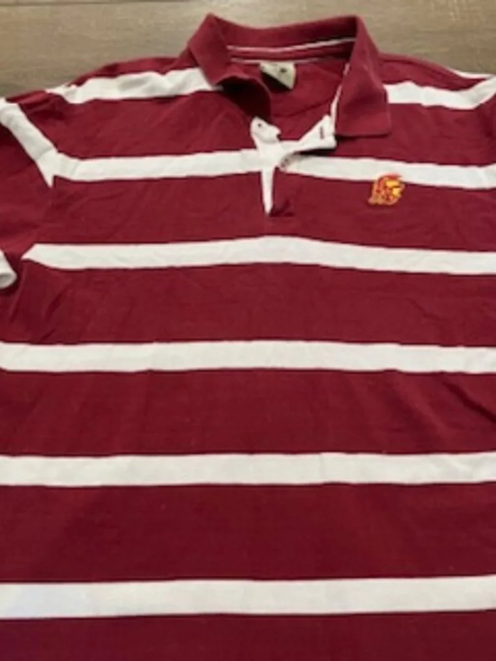 Joe College Authentic USC Trojan Polo Logo Shirt‎ Men’s Size XL